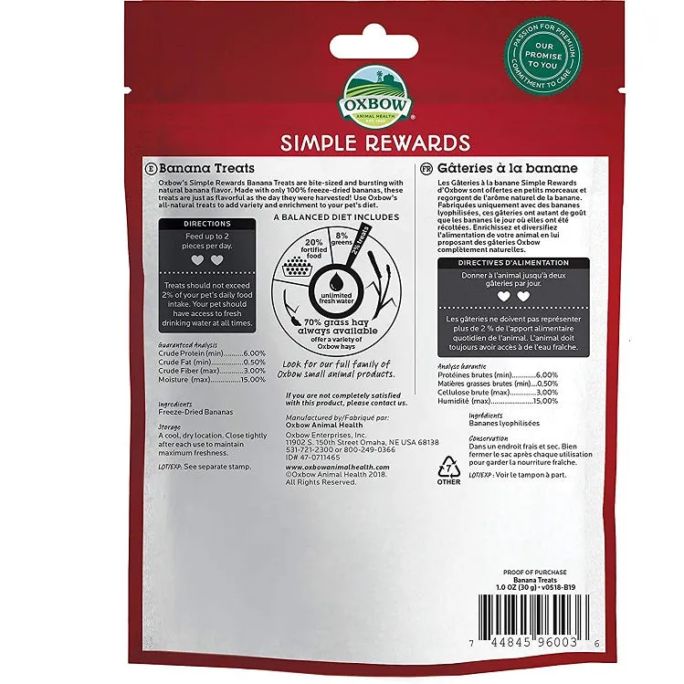 Oxbow Simple Rewards Treats - Banana 1 oz.
