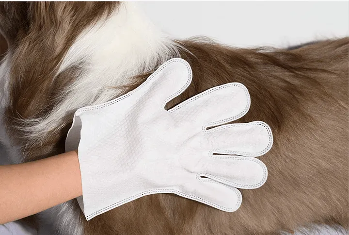 PAWZCITY Caviar Spa Gloves Wet Wipes For Pets 5pcs/Box