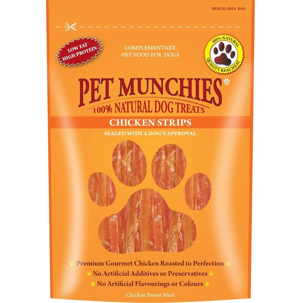 Pet Munchies 90g Chicken Strips Dog Treats