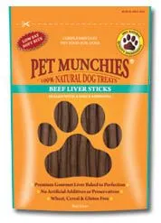 Pet Munchies Beef Liver Sticks 90g