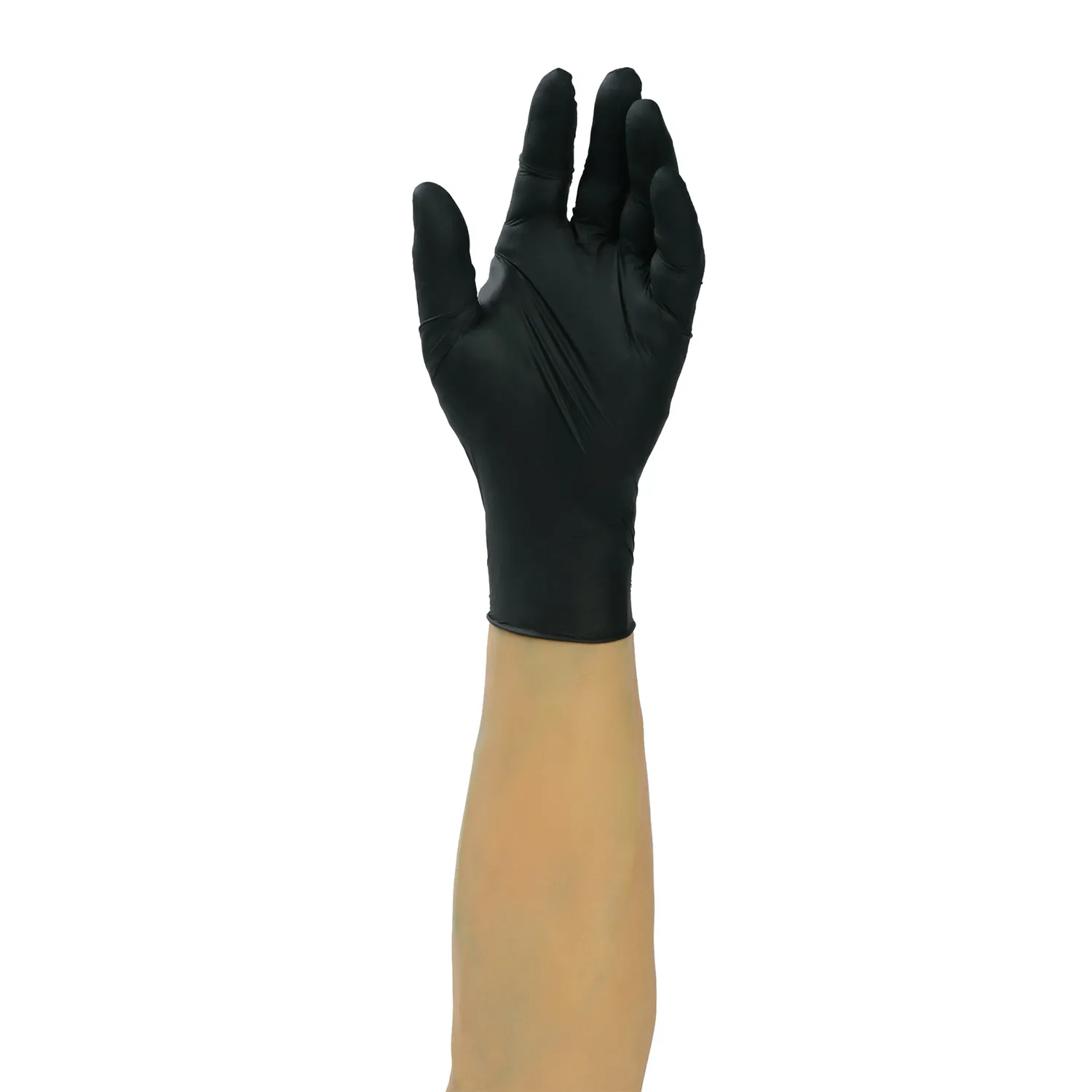 Powder-Free Black Nitrile Verge Gloves (S-XL), Case of 1,000