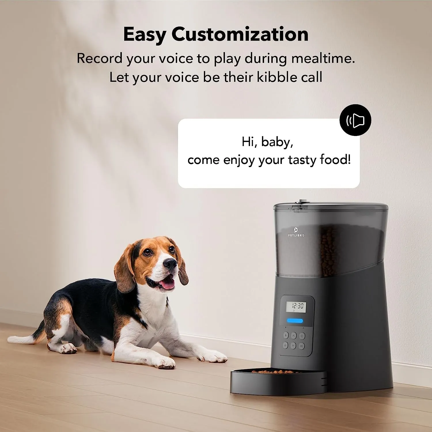 Professional Title: "6L Automatic Pet Feeder with Lock Lid, Timed Dispensing, Low Food Indication, and Anti-Clog Feature - Suitable for Dogs and Cats, Up to 50 Portions & 6 Meals Daily, Black"