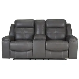 Signature Design by Ashley Jesolo Reclining Fabric Loveseat with Console 8670594C