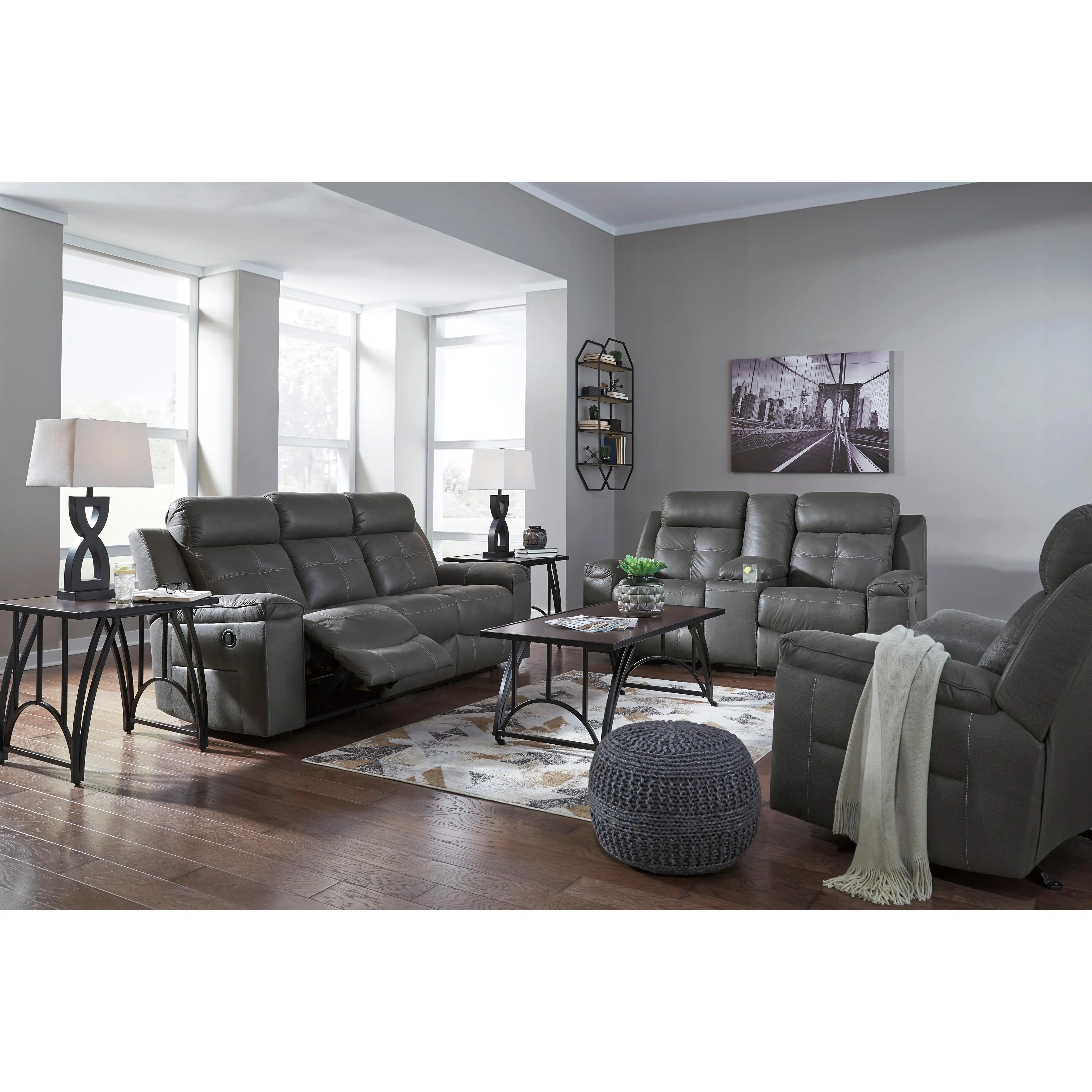 Signature Design by Ashley Jesolo Reclining Fabric Sofa 8670588C