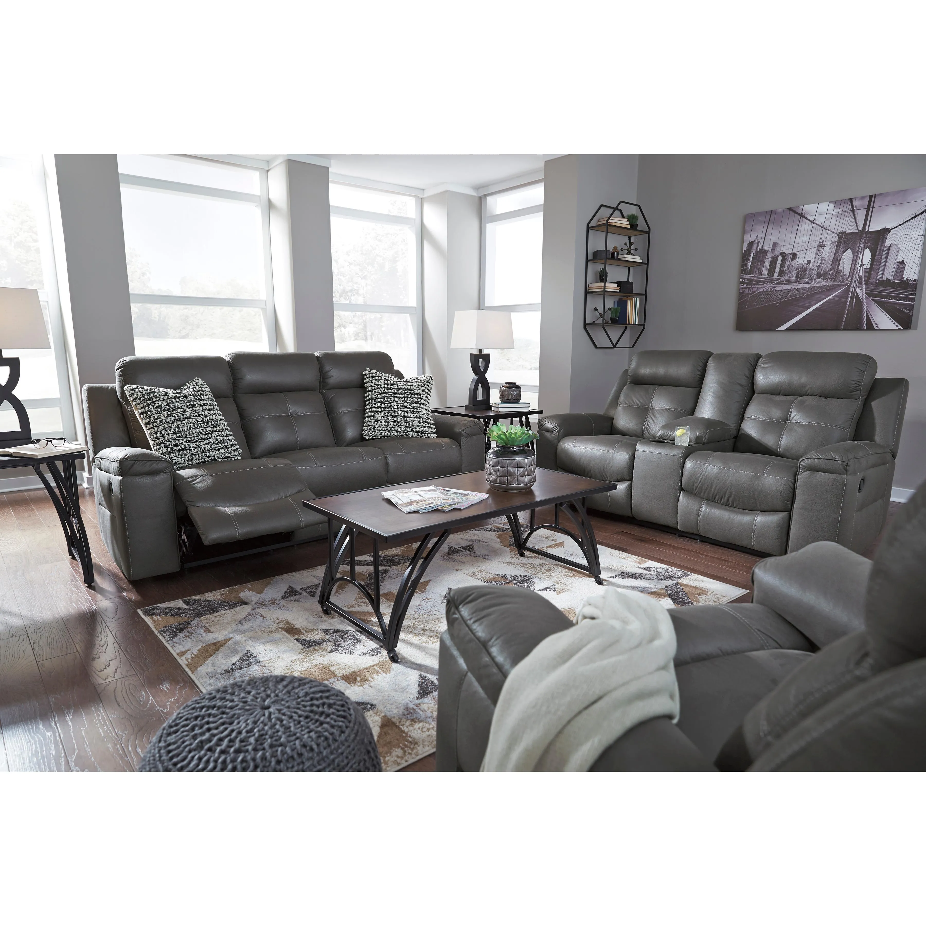 Signature Design by Ashley Jesolo Reclining Fabric Sofa 8670588C