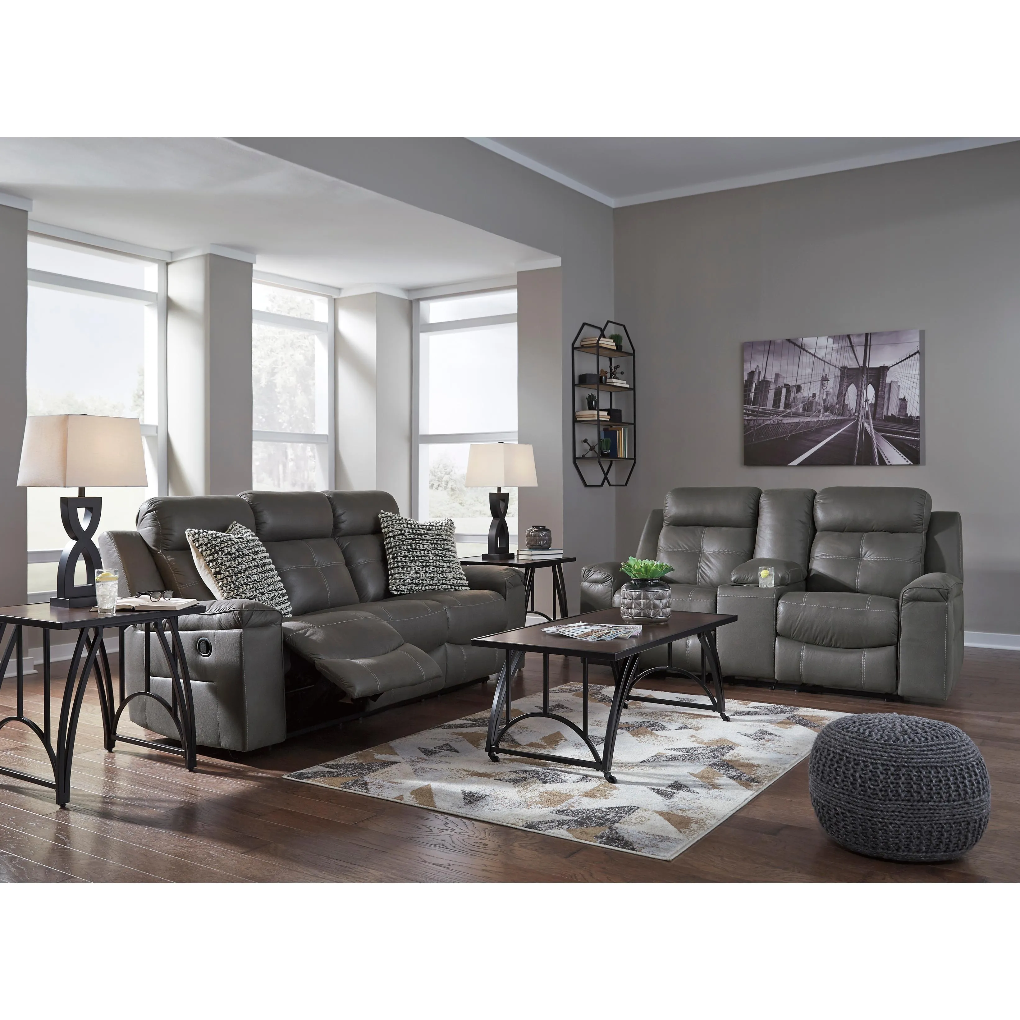 Signature Design by Ashley Jesolo Reclining Fabric Sofa 8670588C