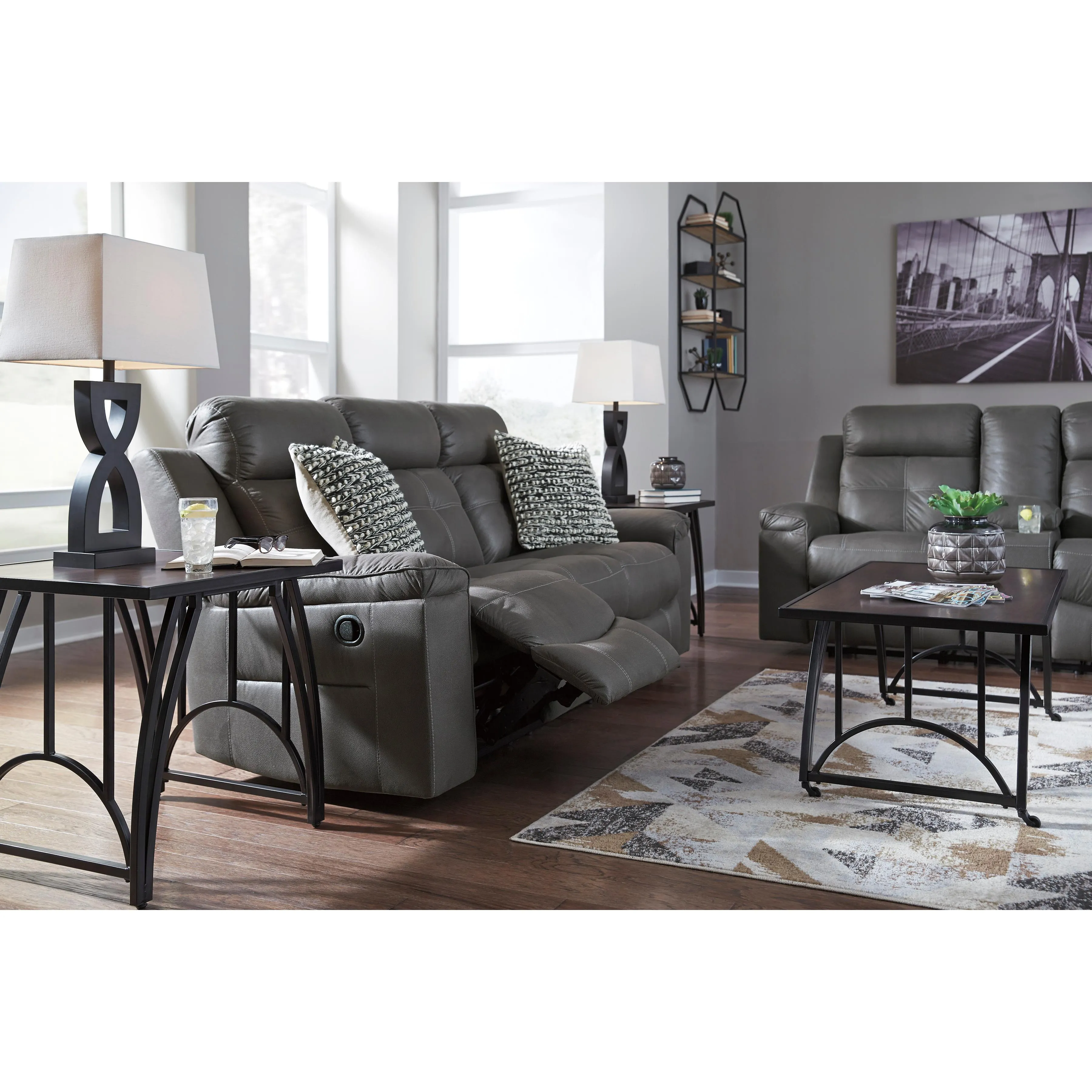 Signature Design by Ashley Jesolo Reclining Fabric Sofa 8670588C