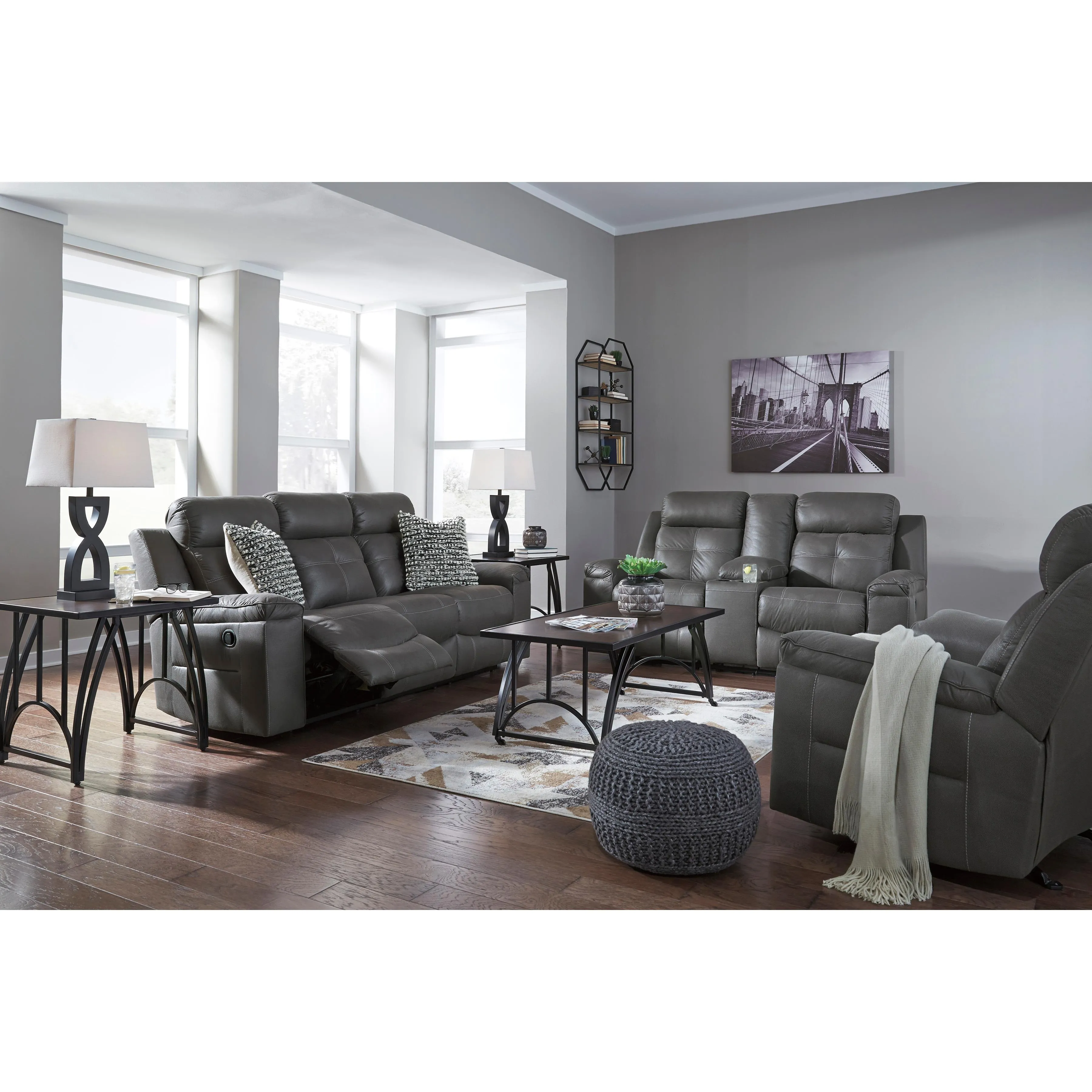 Signature Design by Ashley Jesolo Reclining Fabric Sofa 8670588C