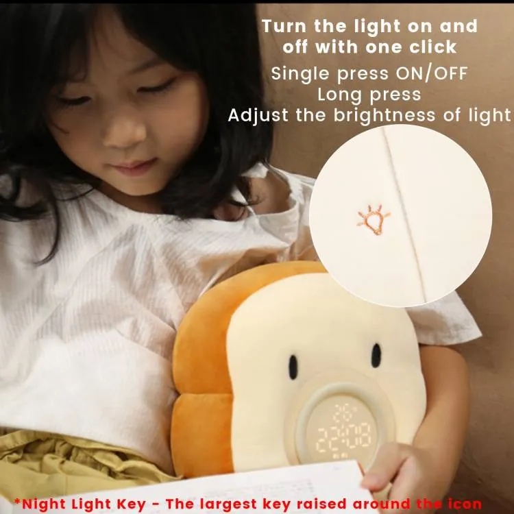 Toast Plush Alarm Clock Night Light