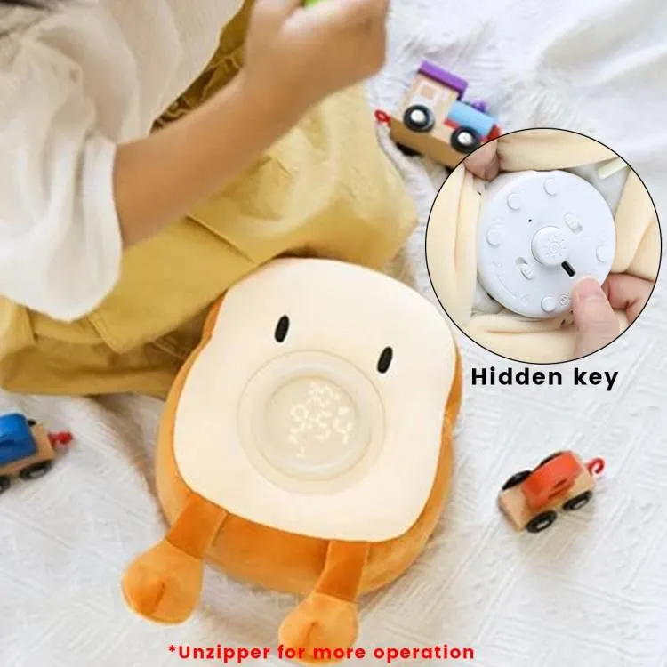 Toast Plush Alarm Clock Night Light