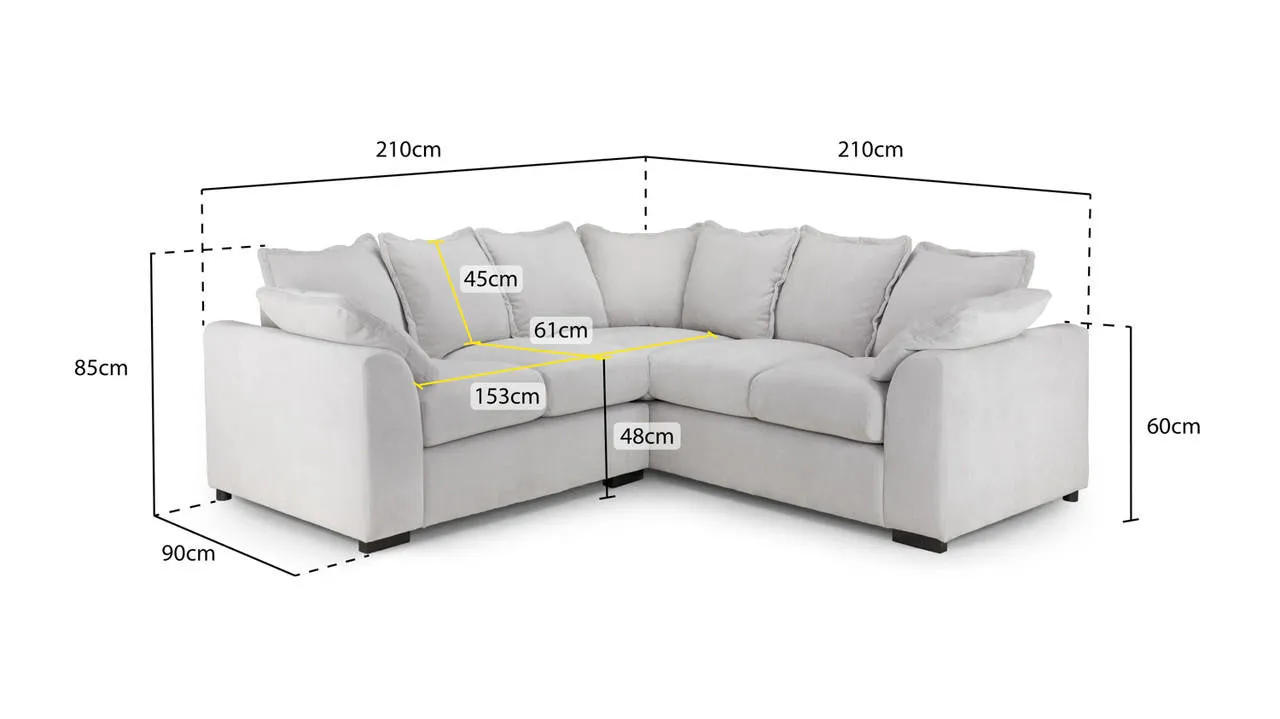 Toby Sofa - Teal Large Corner - 210 x 210 CM