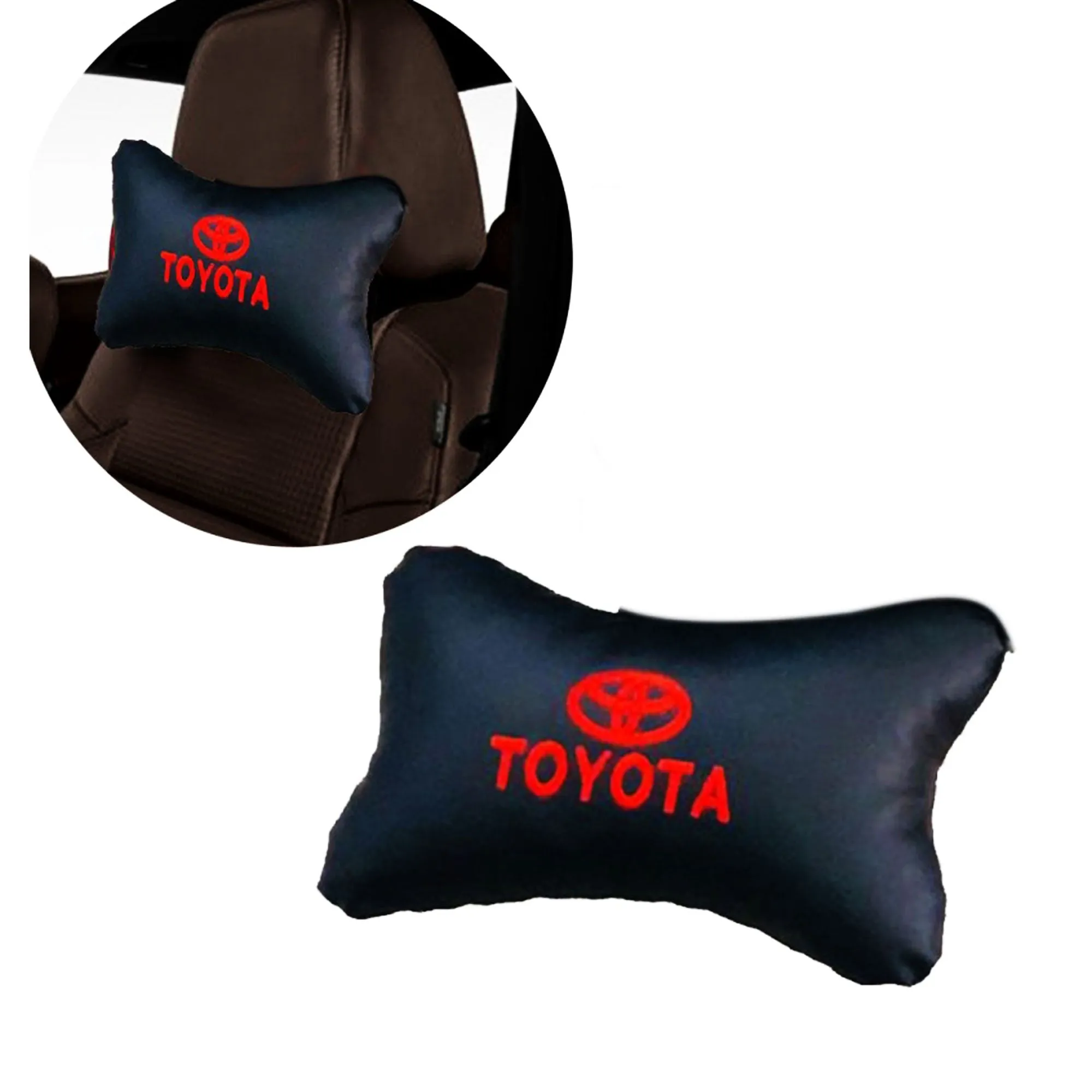 Toyota Logo Neck Rest Headrest Pillow Cushion - Each