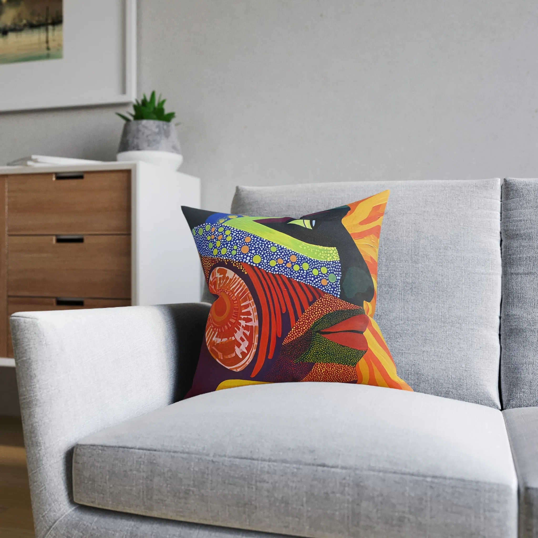 Traditional Aboriginal 3 - Square Pillow - UK