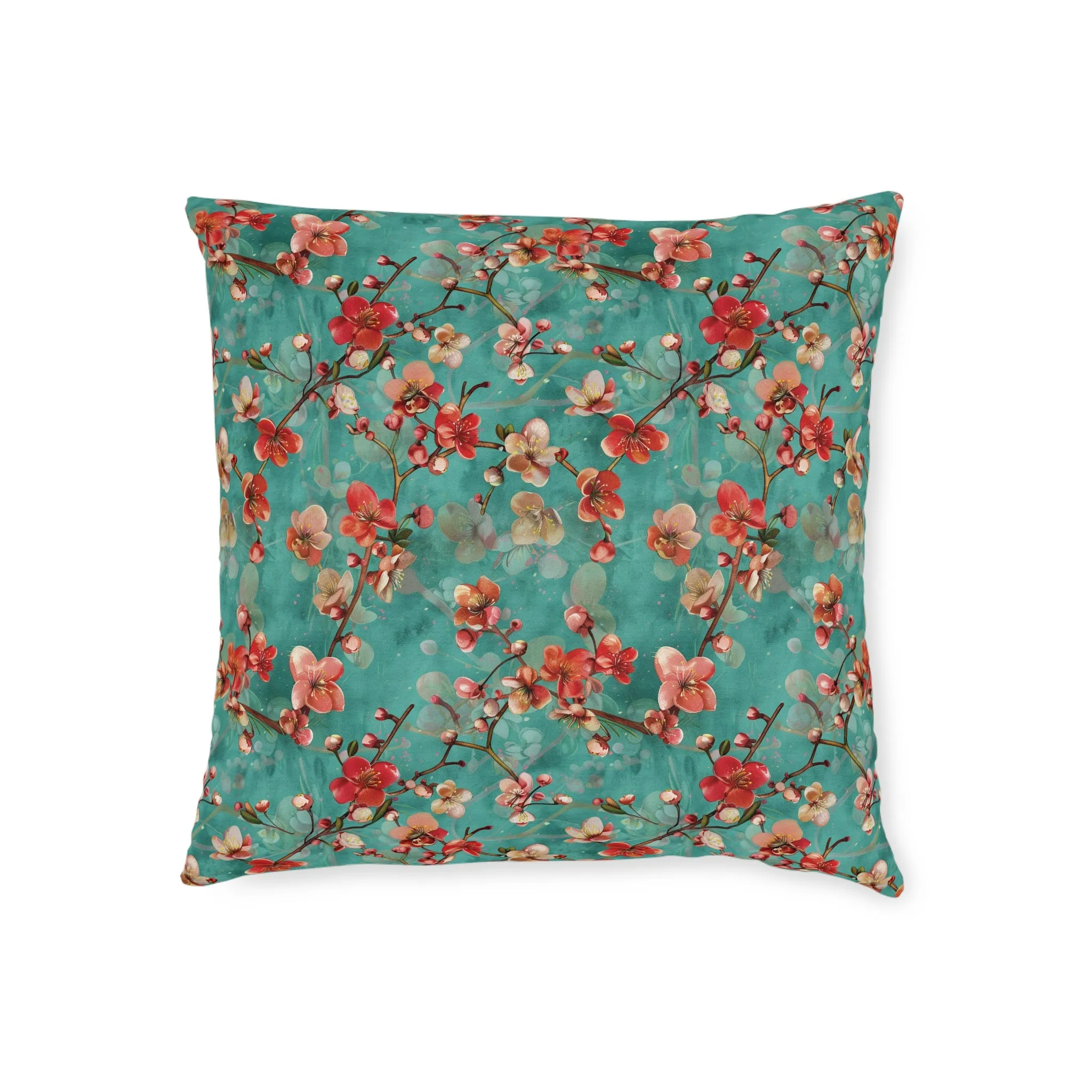 Turquoise Chinoiseries - Square Pillow - UK