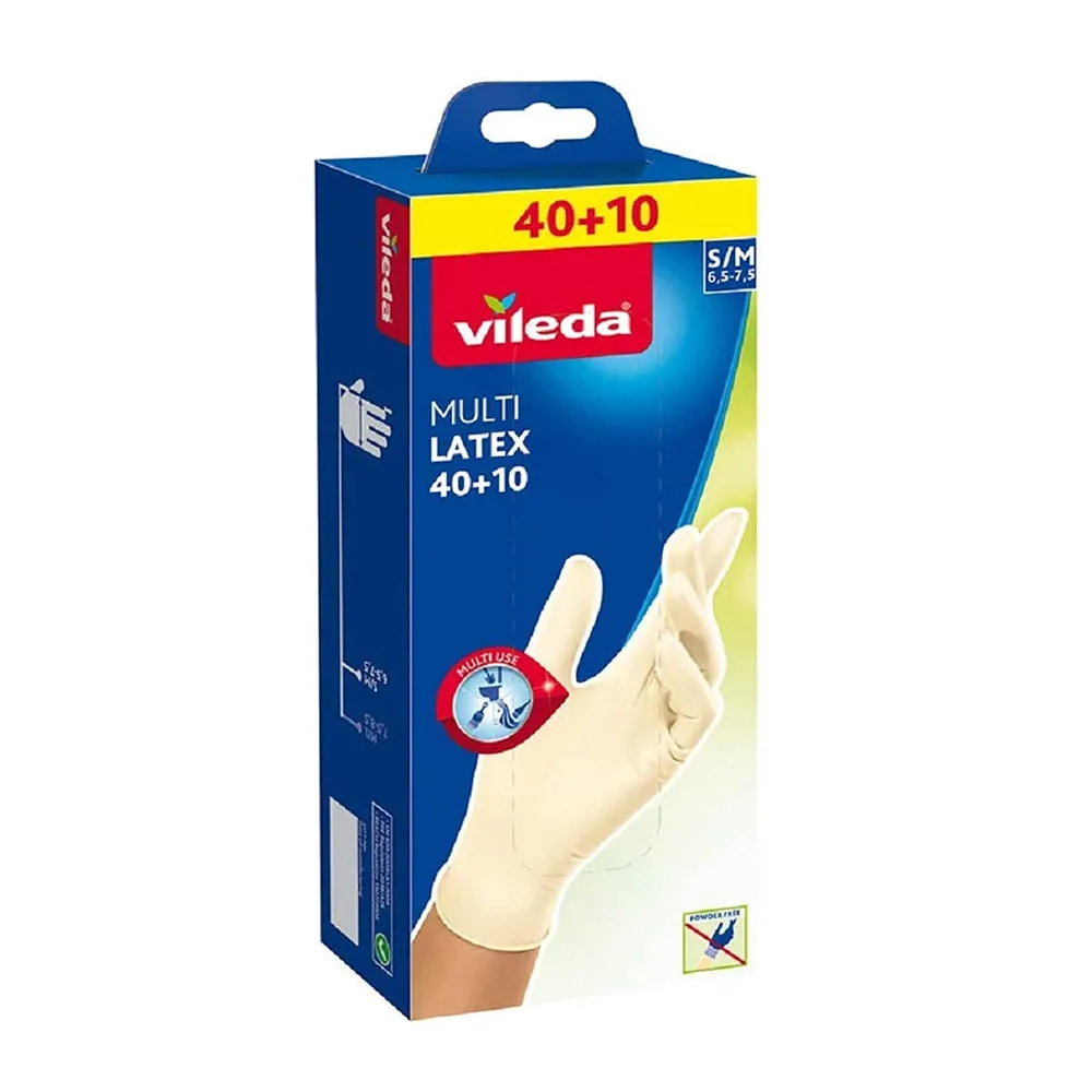 Vileda Gloves Latex 40 10 S/M