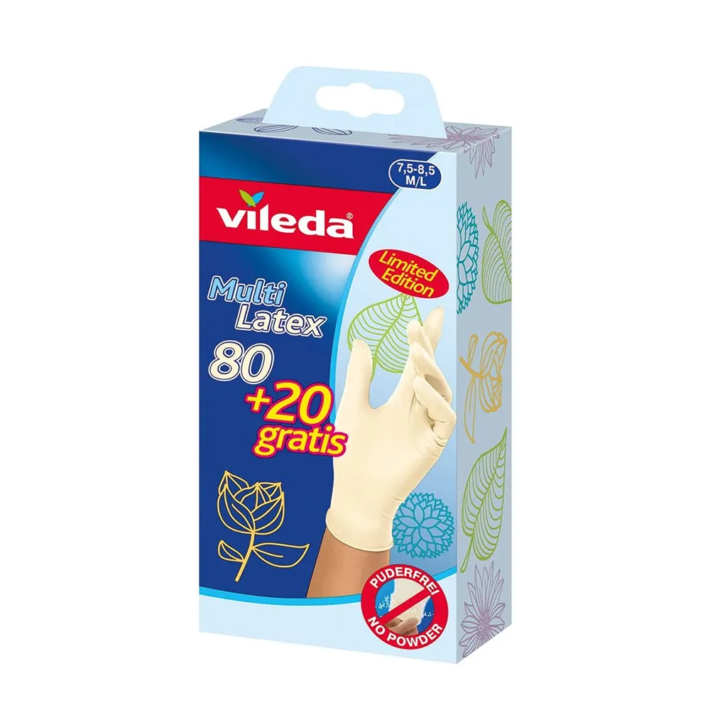 Vileda Gloves Latex 80 20 M/L