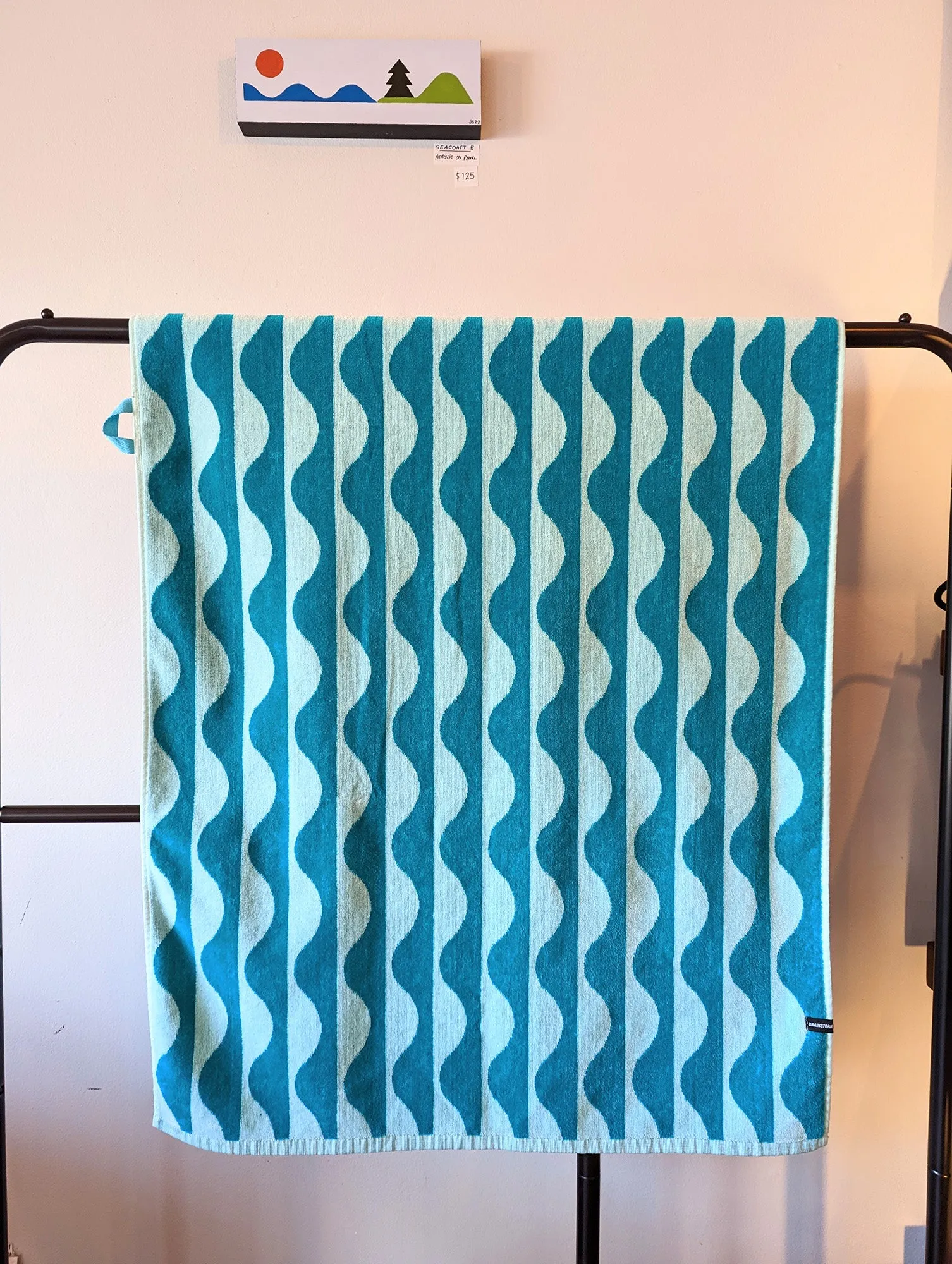 Wavy Days Beach   Bath Towel