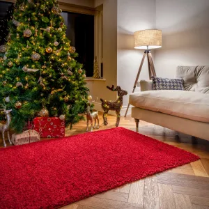 Wine Shaggy Rug