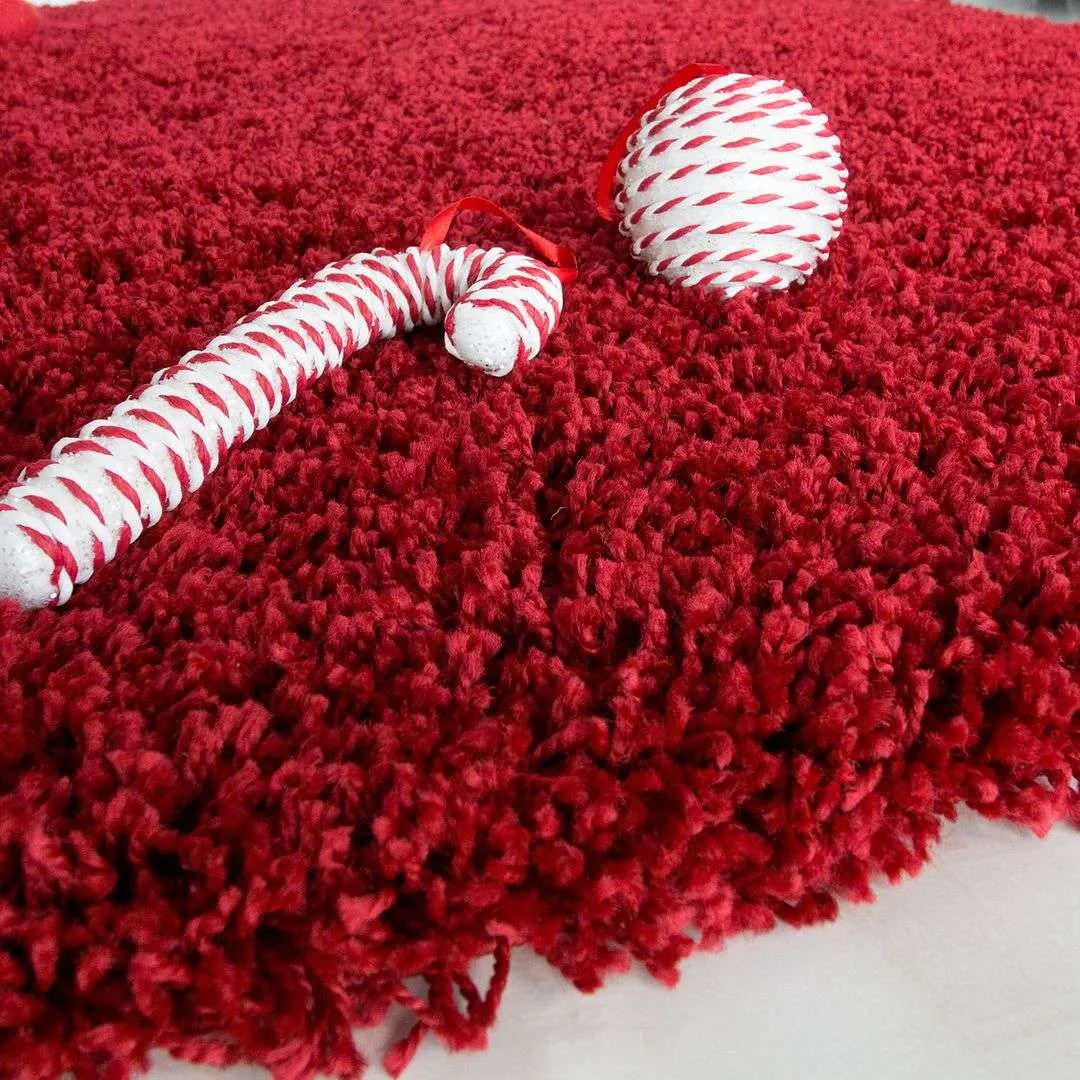 Wine Shaggy Rug