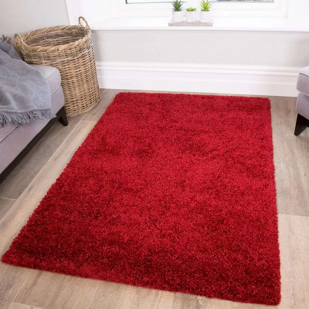 Wine Shaggy Rug