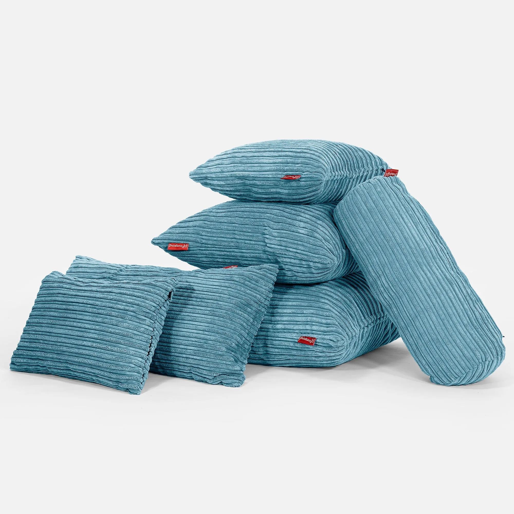 XL Rectangular Support Cushion Cover 40 x 70cm - Cord Aegean Blue