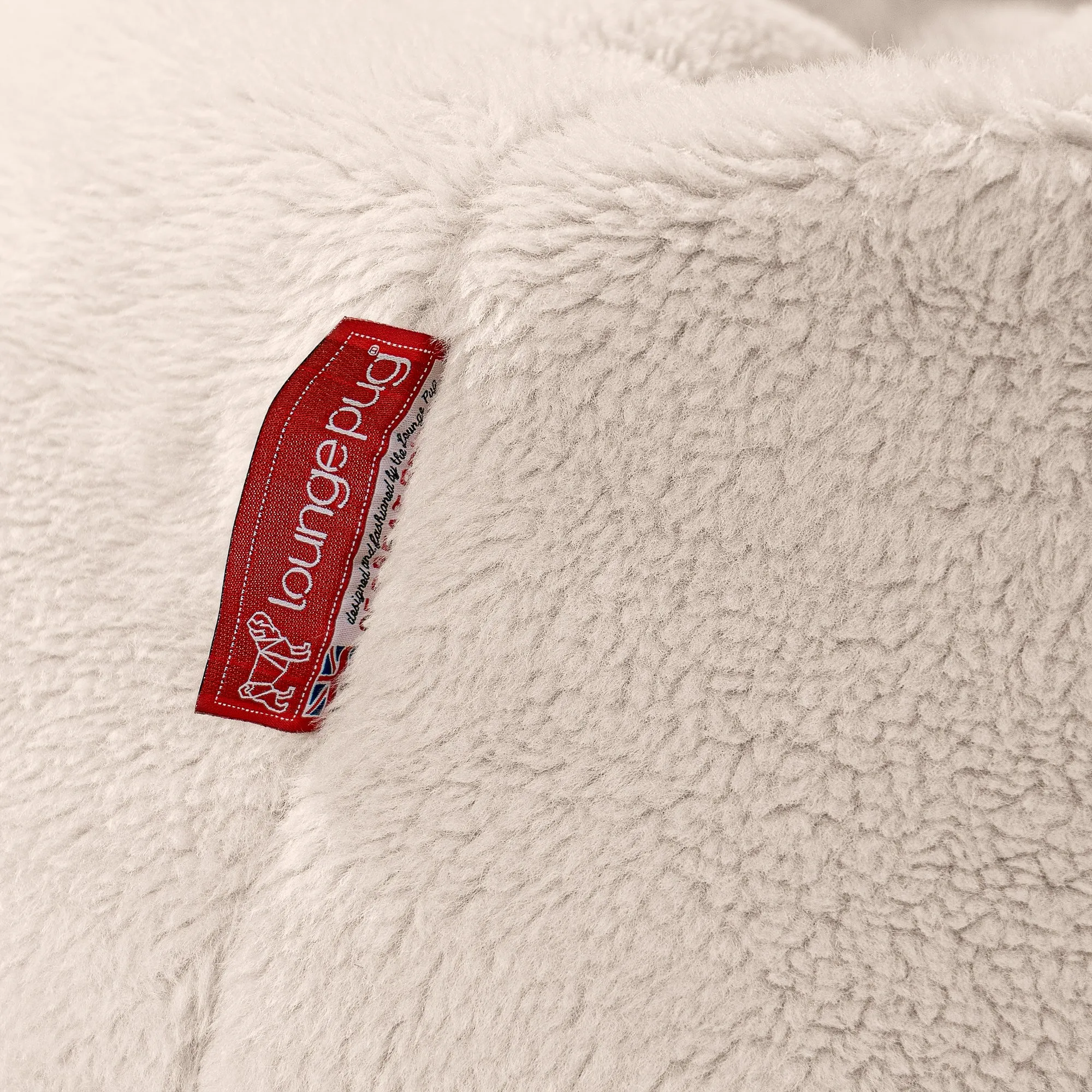 XXL Cuddle Cushion - Teddy Faux Fur Cream