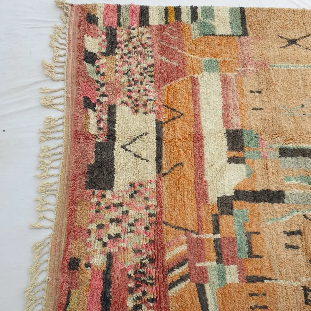 Yakma - Boujad Rug 6x9 Moroccan Handmade | Authentic Berber Living room & Bedroom Rug | 6'56x9'97 Ft | 200x304 cm