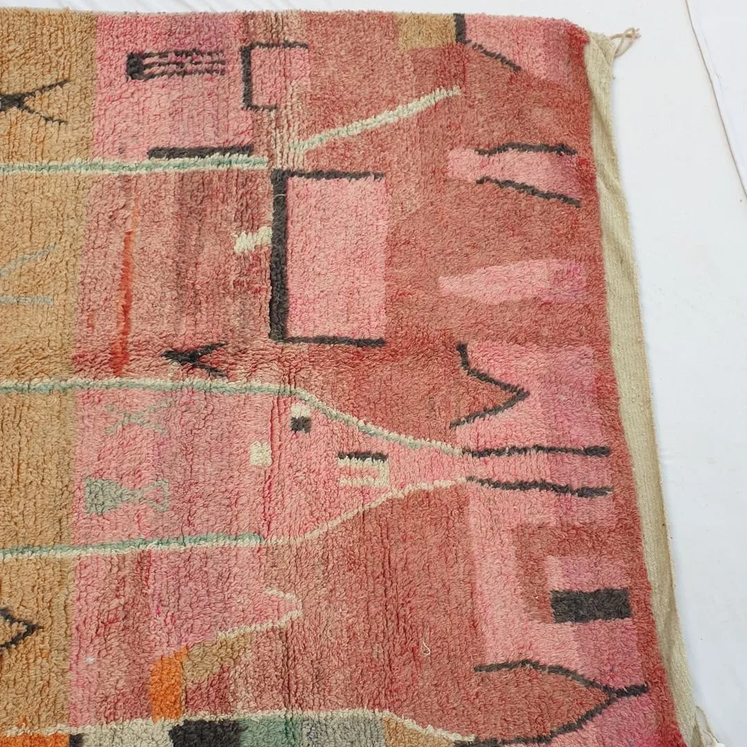 Yakma - Boujad Rug 6x9 Moroccan Handmade | Authentic Berber Living room & Bedroom Rug | 6'56x9'97 Ft | 200x304 cm