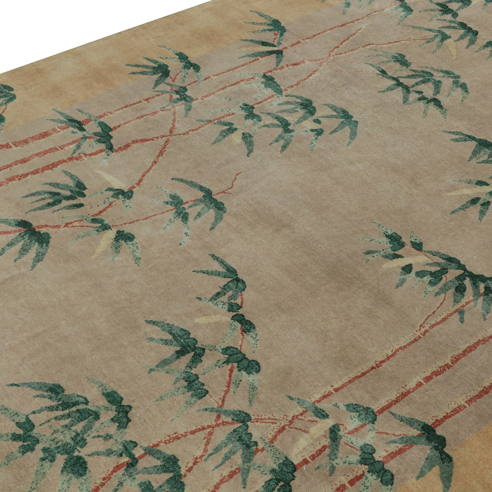 Yellow Traditional Wool Rug - 10'1" x 14'