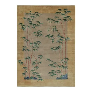 Yellow Traditional Wool Rug - 10'1" x 14'