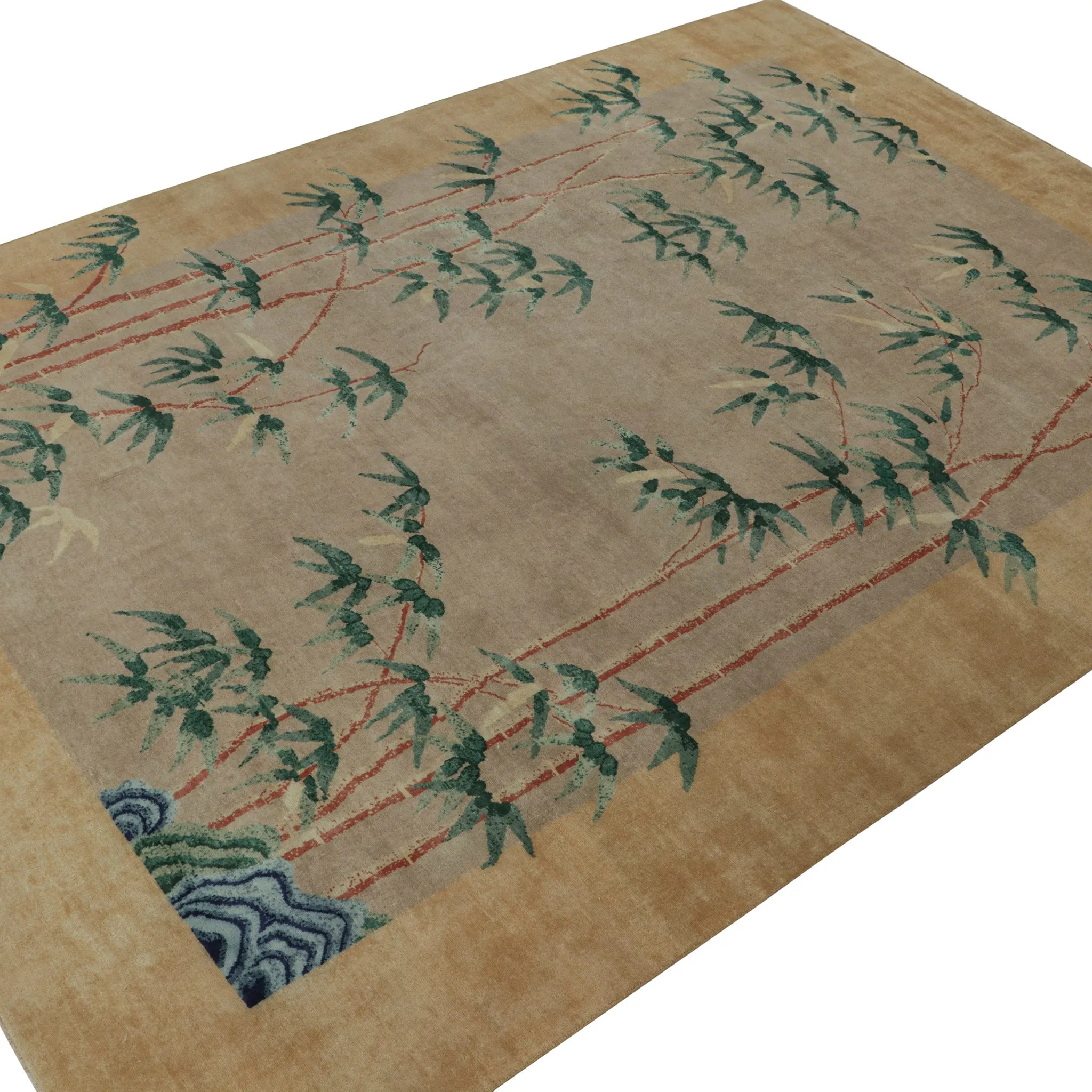 Yellow Traditional Wool Rug - 10'1" x 14'