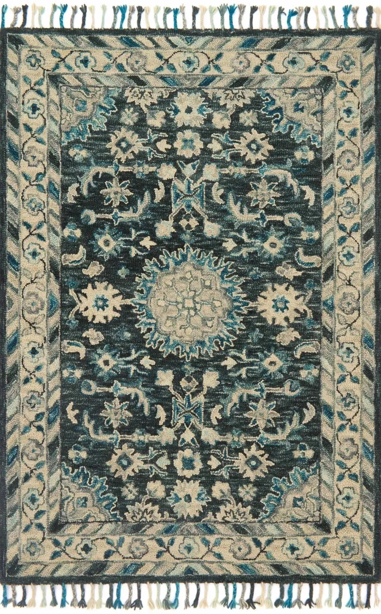 Zharah ZR 02 Teal/Grey Rug