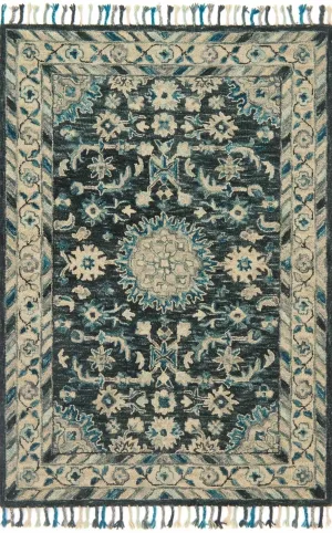 Zharah ZR 02 Teal/Grey Rug